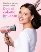 Wavytalk 3/10" lápiz plancha plana oro rosa y soplado secador de pelo ónico oro rosa
