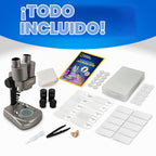 Microscopio de laboratorio de National Geographic con más de 50 accesorios