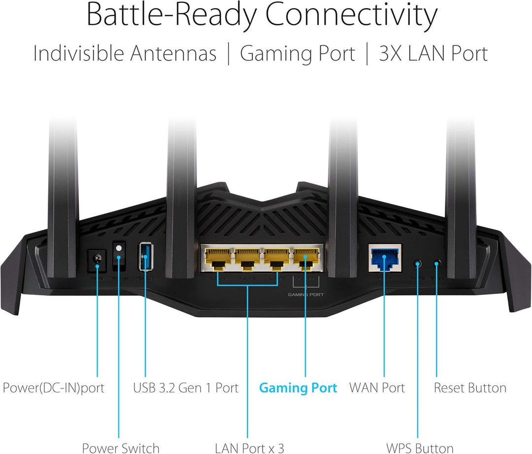 ASUS RT-AX82U AX5400 Router WiFi 6 de doble banda para juegos, acel...