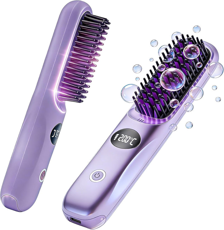 Go Brush Pro 2026 Cepillo alisador de cabello inalámbrico, mini ali...