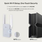 TP-Link BE3200 Extensor de rango Wi-Fi 7 de doble banda RE223BE con puerto
