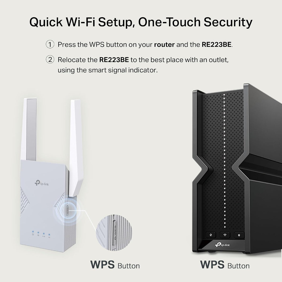 TP-Link BE3200 Extensor de rango Wi-Fi 7 de doble banda RE223BE con puerto