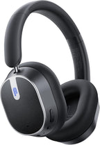 Auriculares con cancelación activa de ruido, 120 horas de reproducción, Bluetooth 6.0, auriculares inalámbricos con pantalla de alimentación y llamadas ENC de 6 micrófonos, audio espacial de 360°