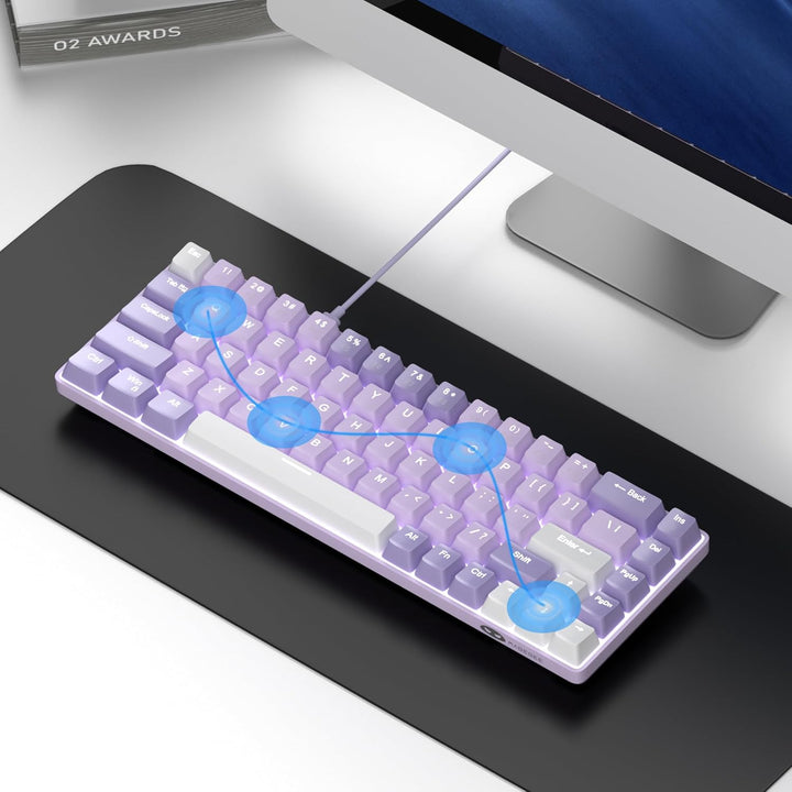MageGee MK-Box - Teclado mecánico portátil 60% para juegos, retroil...