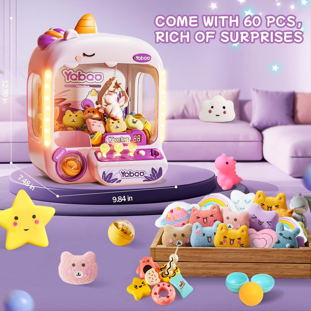 Vanvimen Máquina de garras de unicornios para niños y niñas, mini m...