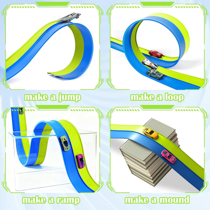 Juguetes flexibles de pista de carreras para niños, juego de inicia...