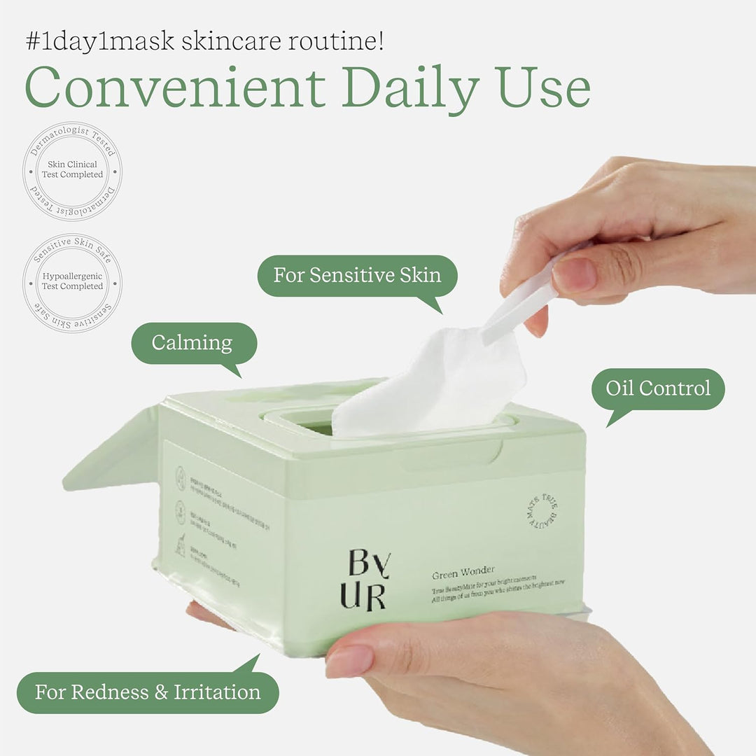 ByUR Green Wonder Daily Aqua Serum Mask (30 unidades) Mascarilla hi...