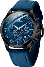 SAPPHERO Relojes cronógrafos para hombre, reloj analógico de acero inoxidable casual original para negocios, 50M, impermeable, luminoso, con esfera de fecha, regalo para hombre