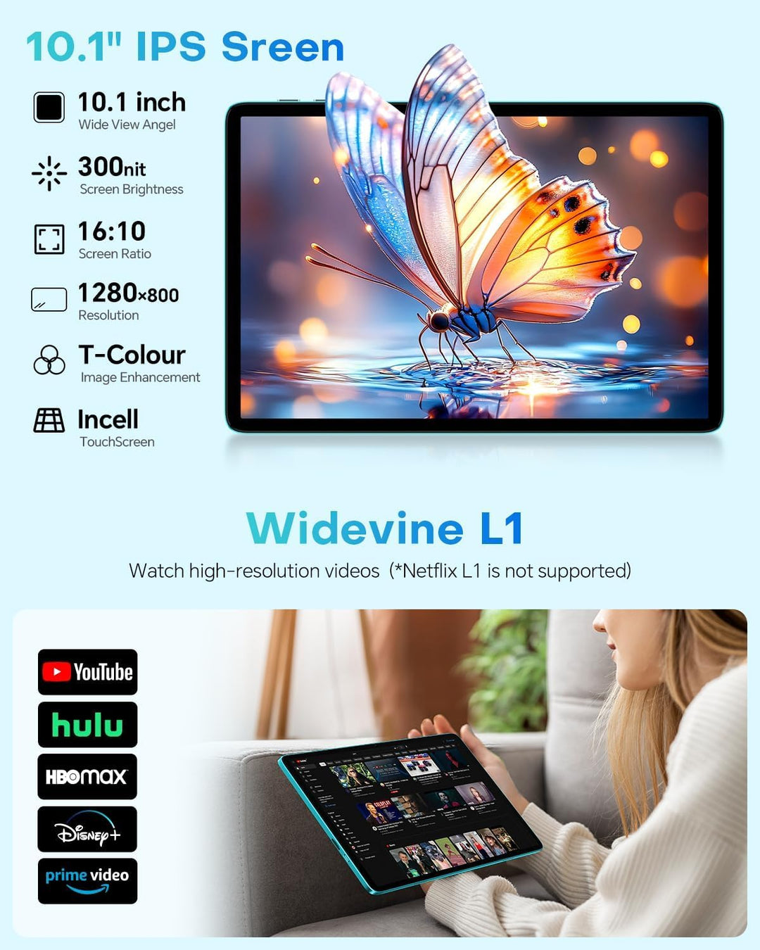 TECLAST Tablet Android 2026 de 10 pulgadas, P33Case Android 15 Tabl...