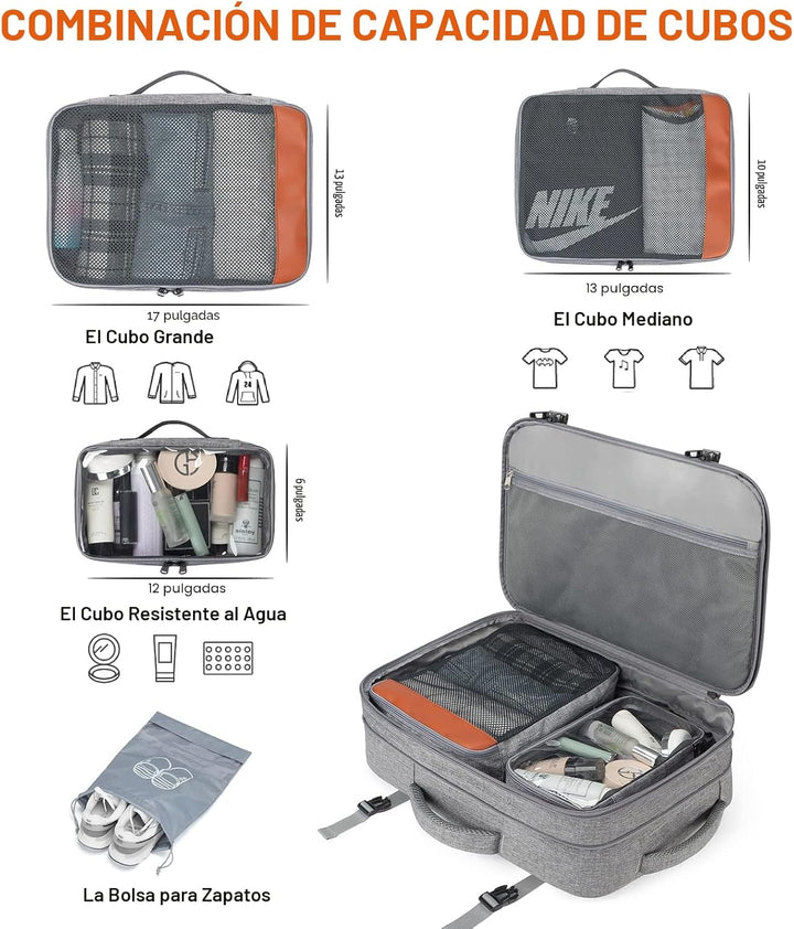 Lumesner Mochilas de viaje de mano, extra grandes de 40 litros apro...