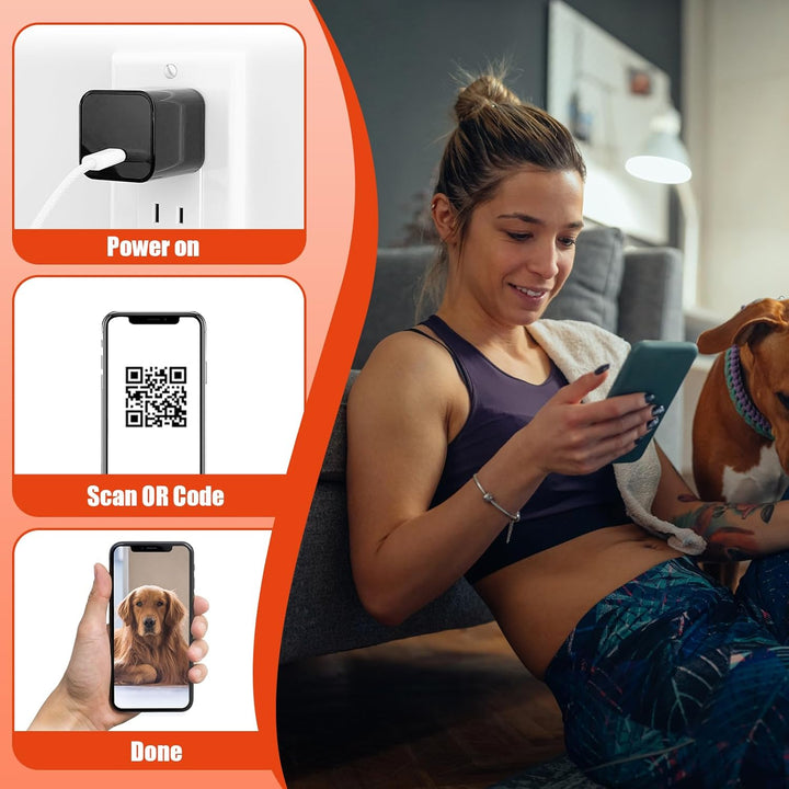 Cámara de carga USB fijawee - Cámara WiFi pequeña - Mini
