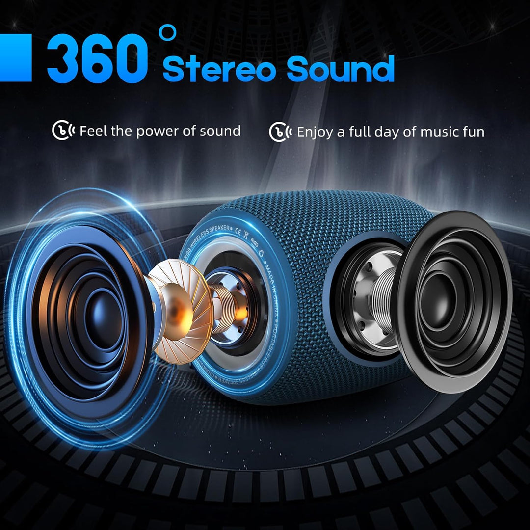 Altavoz Bluetooth portátil, altavoz inalámbrico BT5.3 de 20W con di...