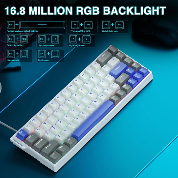 AULA WIN68 HE MAX - Teclado de Juegos con Efecto Hall y Interruptor...