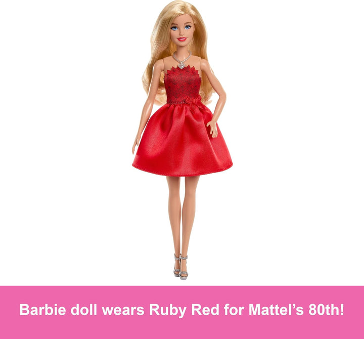 Barbie Mattel - Muñeca rubia de celebración del 80