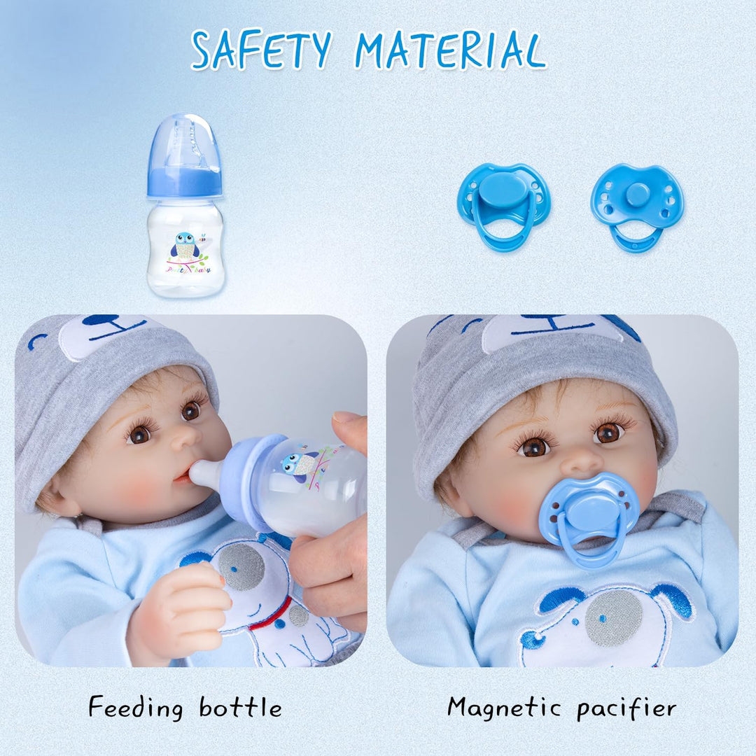 PEDOLLTREE Juego de 12 piezas de ropa de muñeca Reborn para bebé, c...