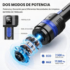 Aspiradora de mano inalámbrica portátil 3 en 1 recargable con base de carga, ligera, modos de 2 velocidades, carga tipo C para automóvil, hogar, oficina, mascotas