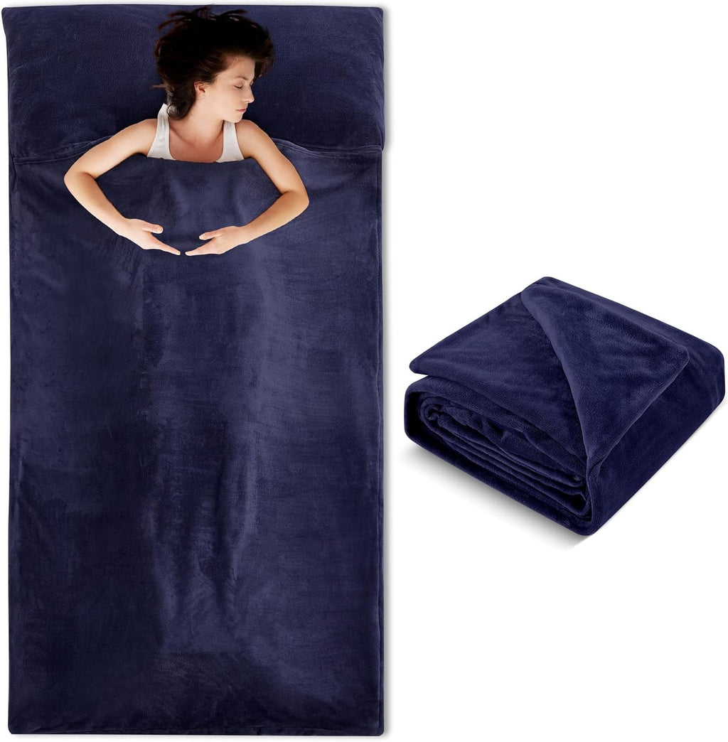 Forro de saco de dormir de franela para adultos
