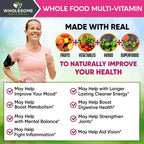 Whole Food Multivitamínico para mujeres – Multi Vitaminas, Minerales, Extractos Orgánicos