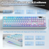 CORBOBO LINGBAO K108 Pro Teclado mecánico inalámbrico con pantalla...