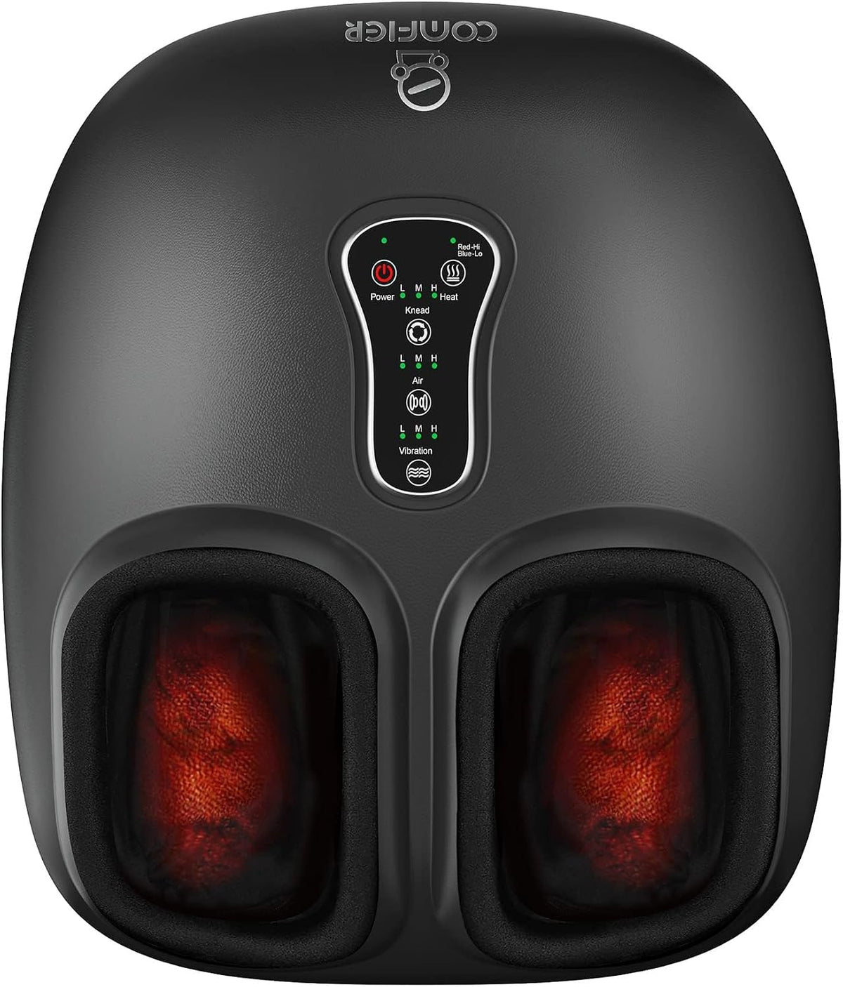 COMFIER Shiatsu - Masajeador de pies con calor, vibración, máquina de masaje de pies de compresión rodante para fascitis plantar, dolor neuropatía, regalos para ella, se adapta a tamaños de hasta 13