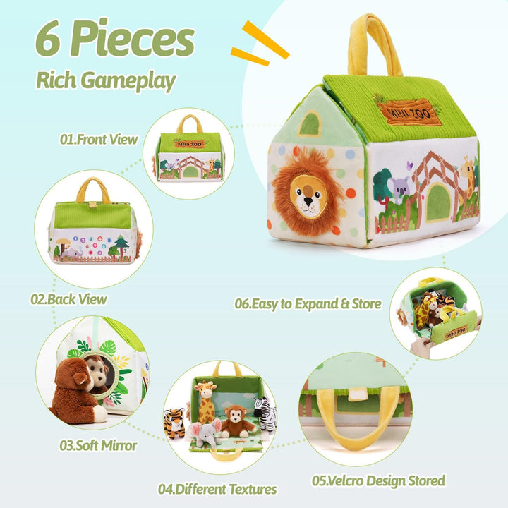 OUOZZZ Juguetes para niños de 1, 2 y 3 años, juego de animales de p...