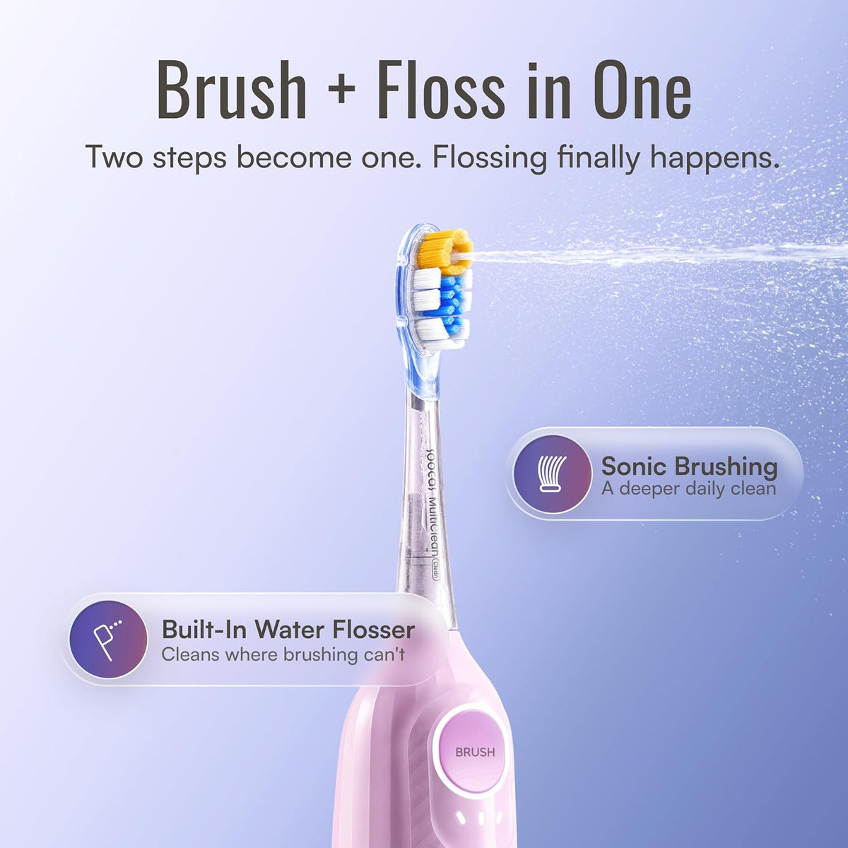 Soocas NEOS II SE - Cepillo de dientes eléctrico 2 en 1 con hilo dental de
