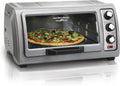 Hamilton Beach 31127 horno tostador con puerta, espacio para 6 rodajas, y apagado automático, plateado