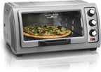 Hamilton Beach 31127 horno tostador con puerta, espacio para 6 rodajas, y apagado automático, plateado