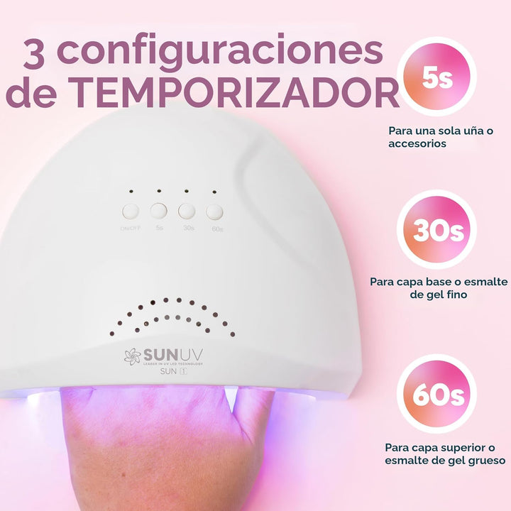 SUNUV Lámpara de uñas LED UV, luz de gel para esmalte de uñas, seca...