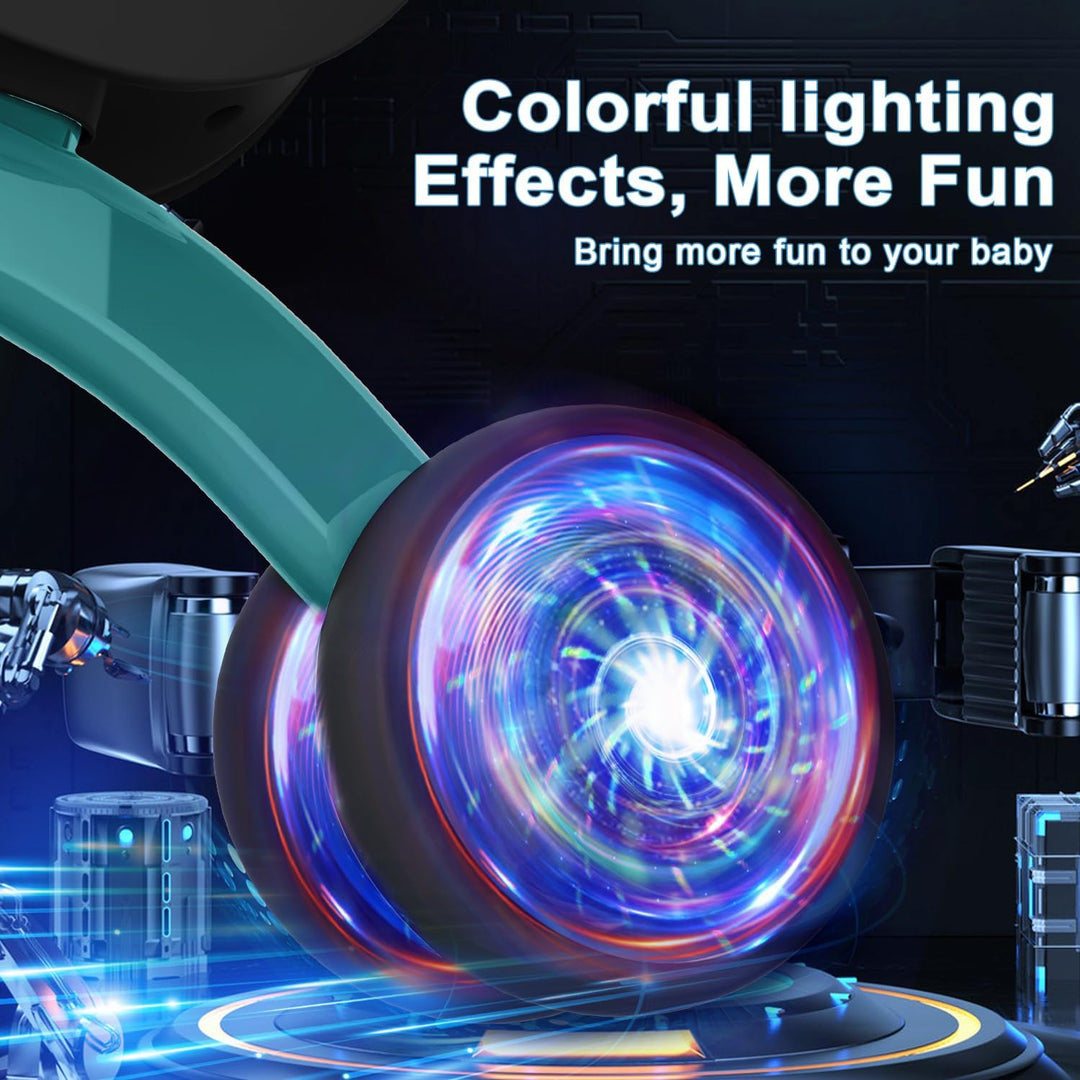 Bicicleta de equilibrio para bebés con iluminación colorida Gamfein...