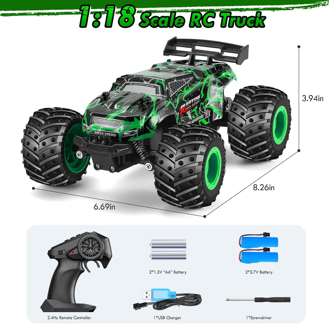 BIFYTON Coche de control remoto, autos RC 1:18, camión a control re...
