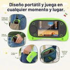 Juego de mano para niños: 230 videojuegos retro precargados, pantalla grande de 3.5 pulgadas y batería recargable USB-C, juguete de arcade portátil de regalo para niños y niñas (verde)
