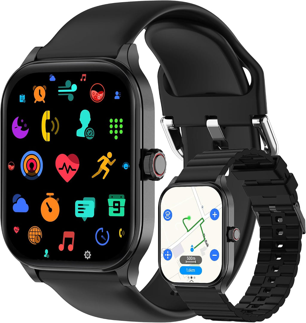 Smart Watch, GPS y Mapas Libres, Pantalla HD de 1.96", IA, Llamadas y Mensajes por Bluetooth