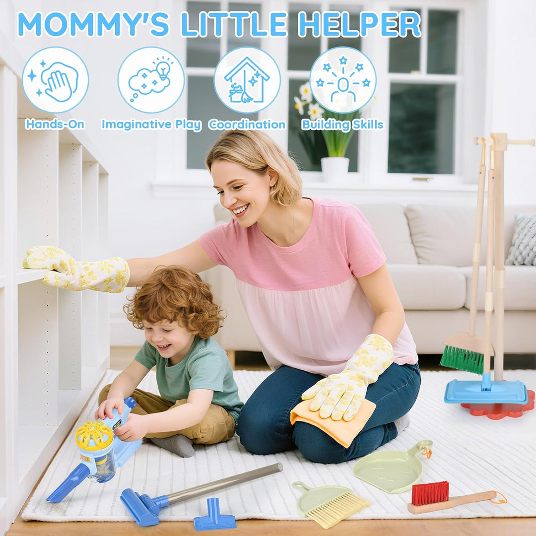 Dreamon Juego de limpieza de madera para niños pequeños \u2013 11 p...