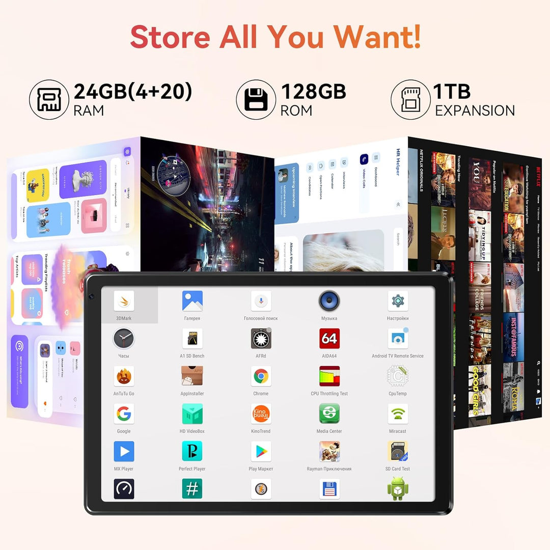 URAO Tableta, tableta Android 15 de 10.1 pulgadas con procesador Oc...