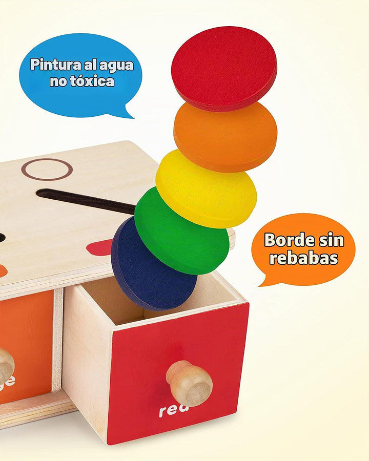 Coogam Juguetes Montessori Caja de Madera para Clasificación de Col...