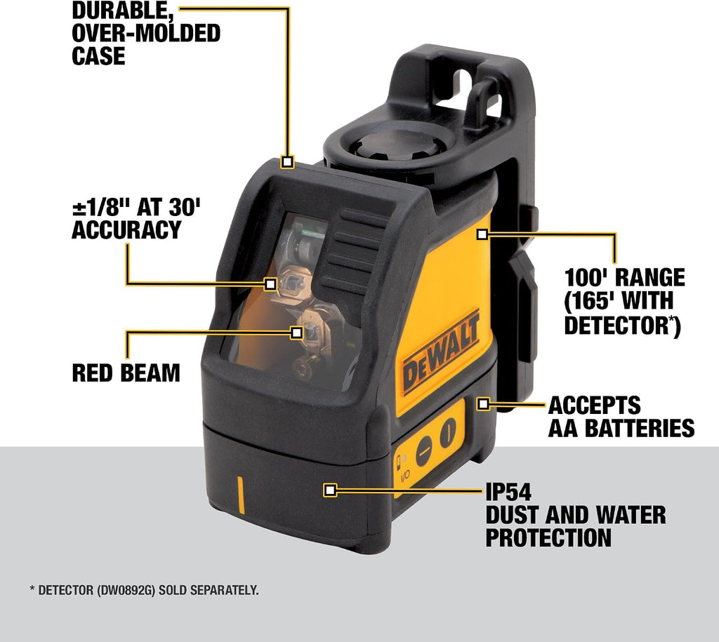 DeWalt DW088K Láser de línea cruzada con autonivelación