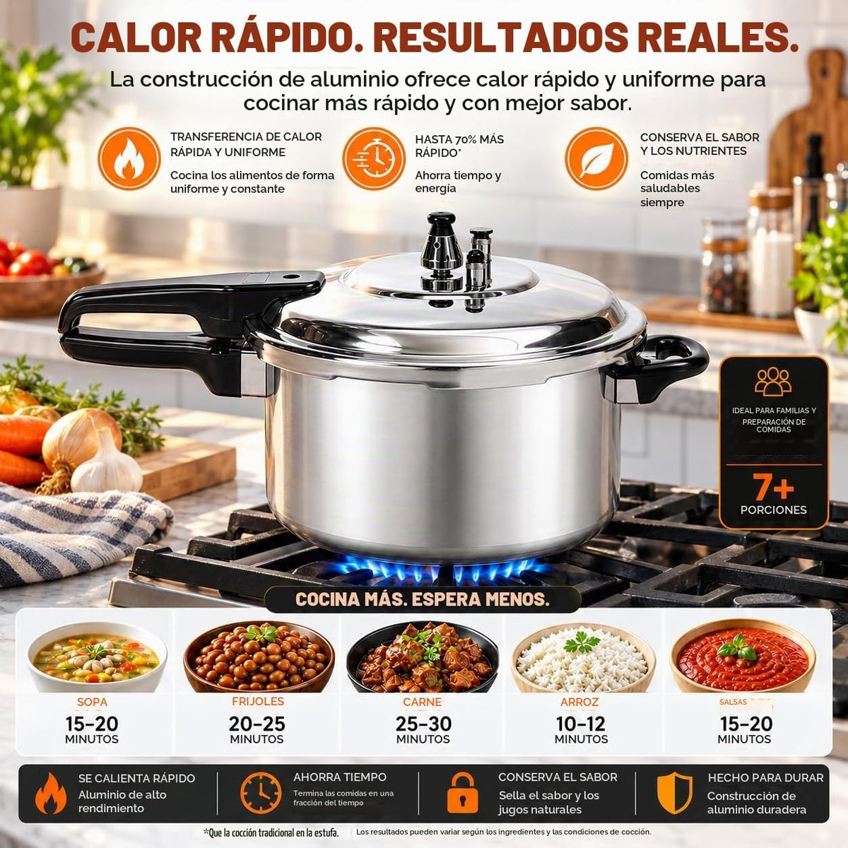 Barton Válvula de liberación de olla a presión de 8 cuartos de galón de aluminio, olla de conserva, estufa superior, olla de cocción rápida instantánea, sistema de bloqueo de estofado (8 cuartos de galón) enlatado y guisado