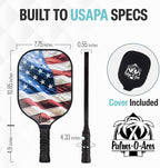 Palms-O-Aces Palas de pickleball de fibra de carbono - Núcleo 16 mm y Aprobadas por USAPA