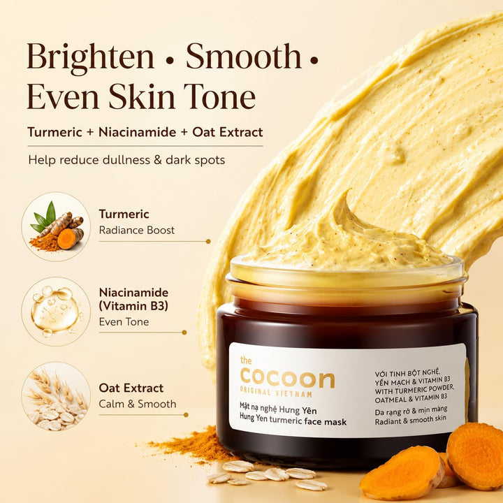 COCOONORIGINAL Vietnam Hung Yen - Máscara facial de cúrcuma de 1.01...
