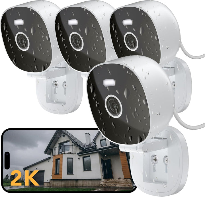 FAMVIVA Cámara de seguridad con cable 2K, interior\/exterior para e...