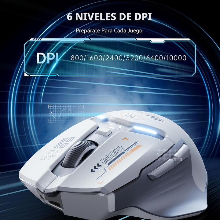 INPHIC IN9 Ratón inalámbrico para juegos, True Tri-Mode Bluetooth\/...