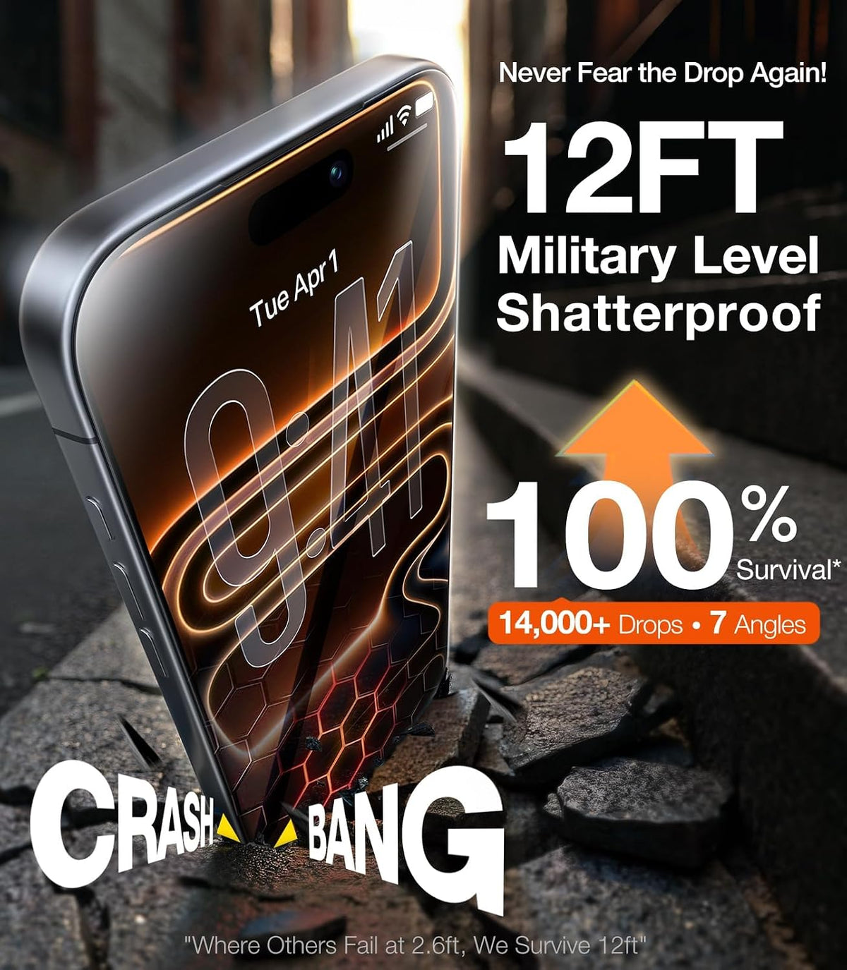 UltraGlass Top 9H+ Armor - Protector de pantalla de privacidad para iPhone