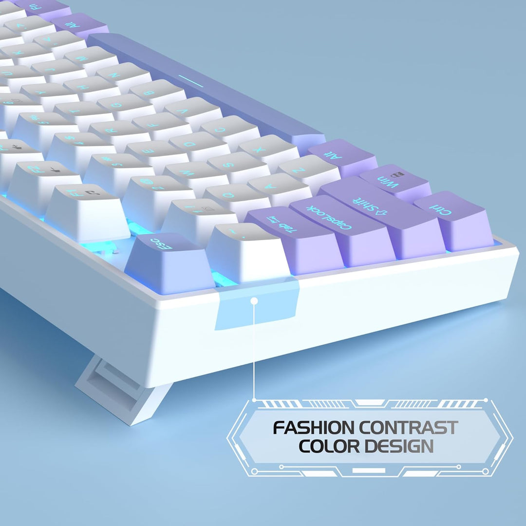 MageGee Teclado mecánico 75% para juegos, interruptor rojo, retroil...