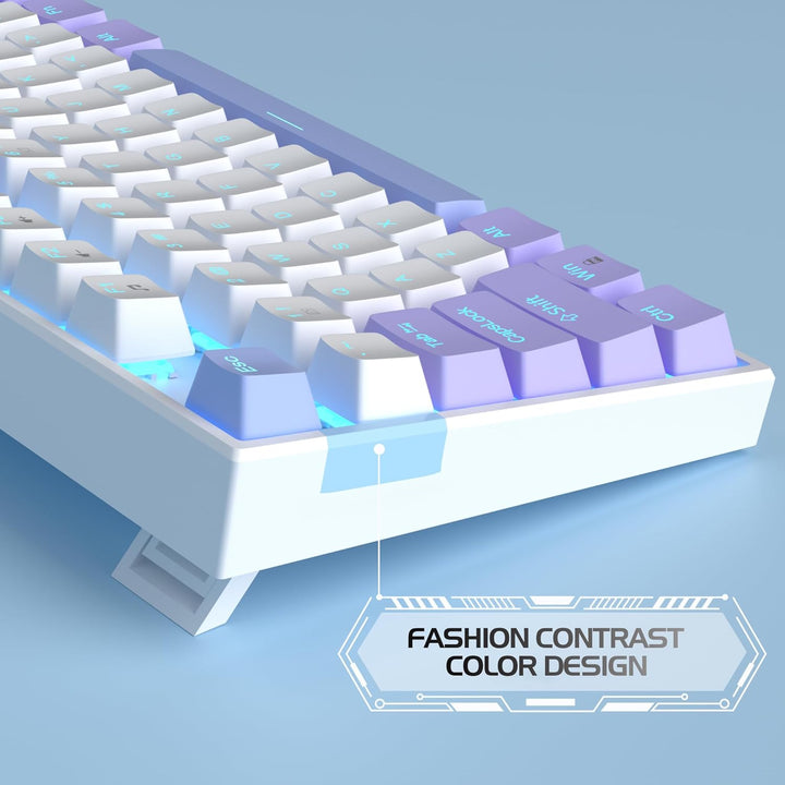 MageGee Teclado mecánico 75% para juegos, interruptor rojo, retroil...