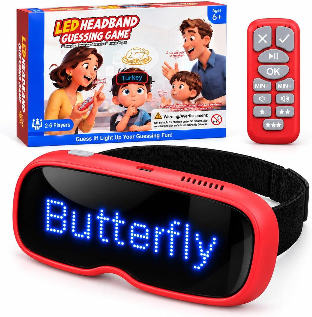KOKODI Divertido juego de frases familiares para risas sin fin | Diadema LED electrónica con control remoto, no necesita tarjetas, juego de fiesta interactivo para niños, adultos y grupos