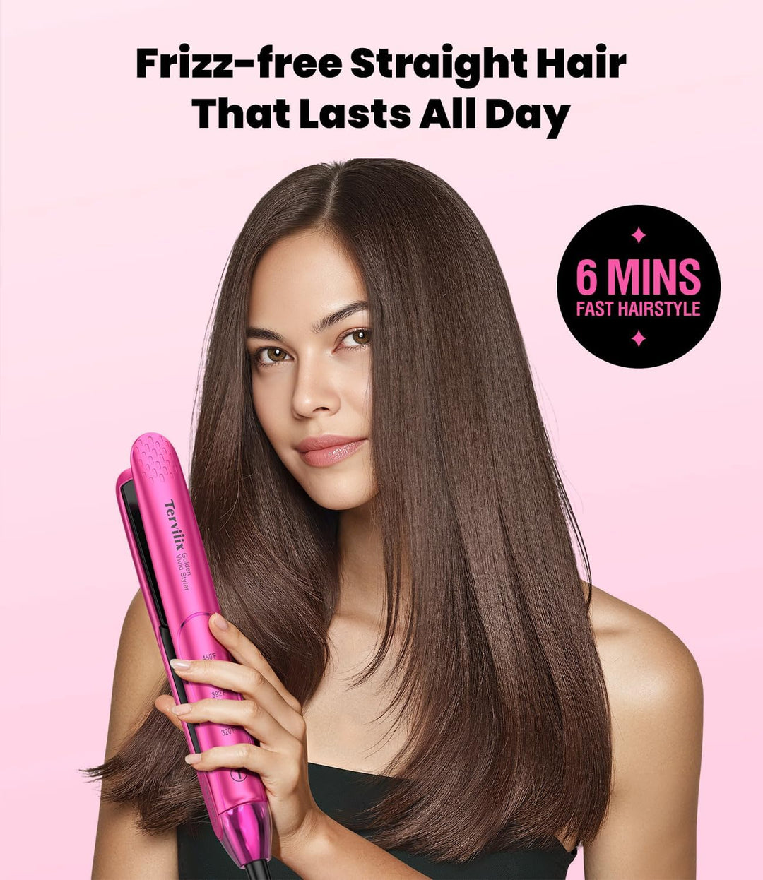 Terviiix Plancha De Cabello Profesional, Plancha Plana De Cerámica...