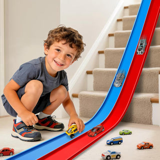 Juguetes flexibles de pista de carreras para niños, juego de inicia...