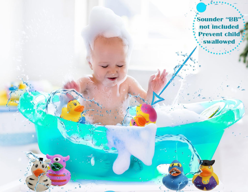 Surtido de 50 patos de goma para niños, regalos de cumpleaños de baño, baby showers, incentivos para el aula, actividades de playa de verano y piscina, 2 pulgadas (paquete de 50)