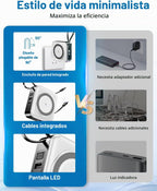 10000mAh para cargador portátil Magsafe Cables integrados y enchufe, Blanco